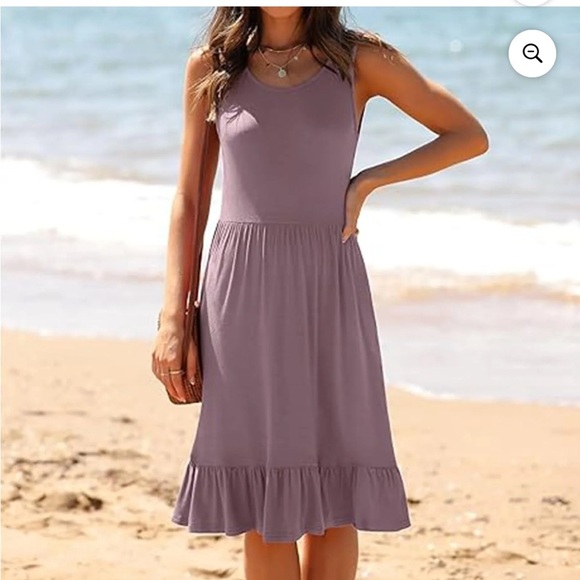Lil Better Women Mauve Sleeveless Sundress Pleated Flowy Casual Preppy 2XL Chic - Picture 10 of 16